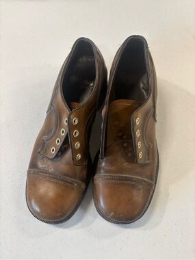 Vintage Imperial -Men's Brown Leather Cap-Toe Dress Shoes